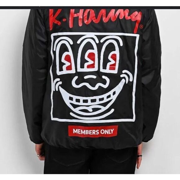 MEMBERS ONLY + KEITH HARANG - M Sz XL -NWT Reversible Puffer Jacket - Picture 12 of 16